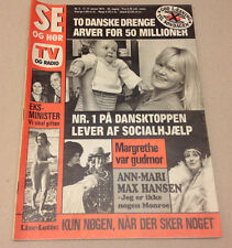 ANETTE KLINGENBERG +TONY CURTIS +ROGER MOORE INSIDE VINTAGE Danish Magazine 1974 picture