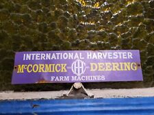 VINTAGE MCCORMICK DEERING SIGN TIN METAL FARM TRACTORS INTERNATIONAL HARVESTER picture