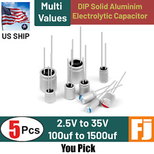 5 Pcs 2.5V-35V FP DIP Solid Aluminium Electrolytic Capacitor | US Ship picture