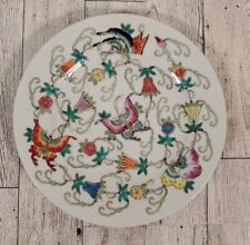 Vintage Jingdezhen 7 Inch Salad Plate Butterfly Florals Porcelain China picture