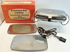Fostoria Tru-Heat Sandwich Toaster Waffle Baker #363 Vintage Electric MCM picture