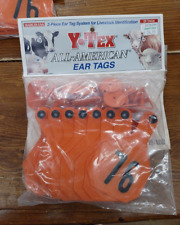 Y-Tex Livestock 2-Piece Ear Tags -Orange 25 Tags Large Numbered 76 to 100 4 Star picture