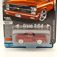 CHASE Auto World 1/64 1983 Chevy Silverado Stepside Ultra Red Diecast Models Car picture