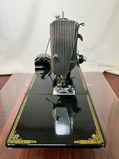 Vintage 1949 Singer Featherweight 221, AJ199675 Sewing Machine w/Case & Key picture