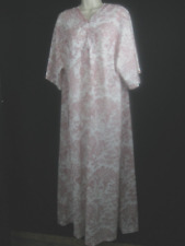 Vtg 70s Dress  House Muumuu Hostess Seersucker Red/White Boho  Pullover  EUC USA picture