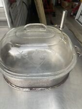 Vintage Guardian Service Hammered Aluminum Roaster Dutch Oven with Glass Lid picture