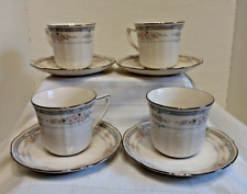 Noritake Ivory China Rothschild Set of 4 Cup & Saucer 7293 Japan picture
