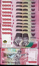 10 x 100000 Indonesia IDR 100000 ( 1000000 RUPIAH ) USED Currency 1 Million NOTE picture