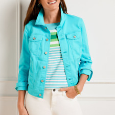 CLASSIC JEAN JACKET - SOLIDS, logo button detail at Talbots MSRP 129$,  picture