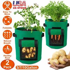 2 Pack Potato Planting Grow Bags Pot Planter Growing Garden Vegetable Container picture