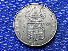 1961 Sweden 1 Kroner  .400 Silver  Gustaf VI Adolf      #ZD37 picture