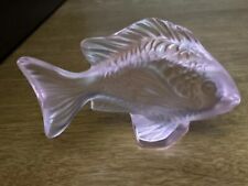 Lalique Pink Damsel Fish handmade glass vintage France Chipped picture