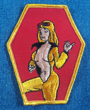 NOS Original Vintage 70s Girl Patch Funny Retro Hippie Sexy Lady Foxy Woman picture