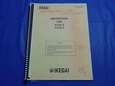 IKEGAI INSTRUCTION MANUAL FX20-2 AND FX25-2 CNC LATHE MACHINES EDITION IN-4043 picture