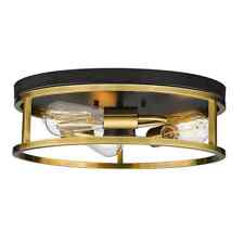 Unbranded Helen 16 in. 3-Light Black and Gold Flush Mount YS2180C16BGD picture
