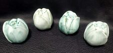 Vintage  Desert Rose 2 Salt And 2 Pepper Shakers Rose Bud Shape. Made in Italy  picture