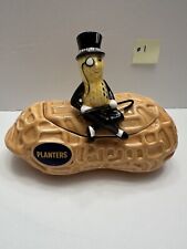 Planters Lifesavers Mr Peanut Candy Nuts Bowl with Lid Ceramic Vintage 1992 Rare picture