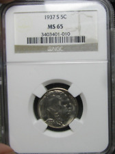 1937-S Buffalo Nickel ---- MS-65 NGC Slabbed Coin ---- #285B picture