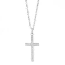 Boma Jewelry Cross Two way Necklace 925 Sterling Silver NEW (NA 9083WTP) picture