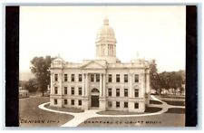 c1910 Crawford County Court House View Denison Iowa IA RPPC Photo Postcard picture