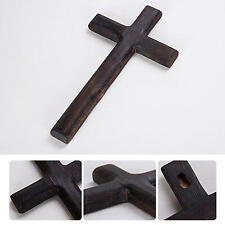 Vintage Wooden Wall Cross Portable Handheld Crucifix Holy Religious-11*6.3 inch picture