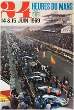 24 Heures Le Mans - 1969 - Vintage Racing Travel Poster - Auto Posters picture