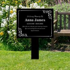 Personalised Memorial Acrylic Plaque Stake In Loving Memory Grave Marker Gift picture