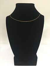 New Women's 12 Karat Gold Filled 1MM Vintage Chain Necklace 18 Inch Fine Jewelry picture