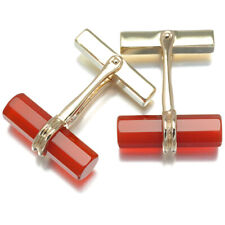 Auth Tiffany&Co. Cufflinks Carnelian 14K 585 Yellow Gold  picture
