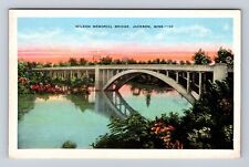 Jackson MS-Mississippi, Wilson Memorial Bridge, Antique Vintage Postcard picture