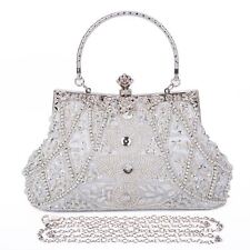 1920s Vintage Beaded Clutch Evening Bag Women Formal Bridal Wedding Clutch Purse picture