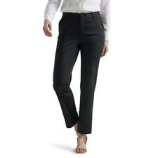 Lee® Women's Black Regular Fit Comfort Waist Straight Woven Pants picture