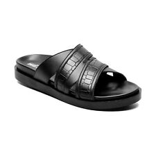 Stacy Adams Men's Mondo Open Toe Slide Sandals Black NWB Shelf104A picture