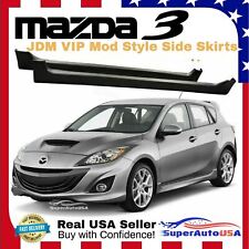 For 2010-2013 Mazda 3 JDM VIP Mod Style Side Skirts 4 or 5 door Body Kit Black picture