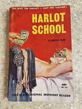 Harlot School -1962 Midnight Reader GGA vintage paperback pulp fiction Smut picture