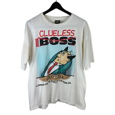 Vintage 90s Dilbert Clueless Boss Cartoon Graphic Shirt Size XL picture