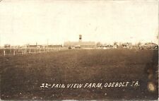 ODEBOLT, IA, FAIR VIEW FARM real photo postcard IOWA c1910 water tower rppc picture