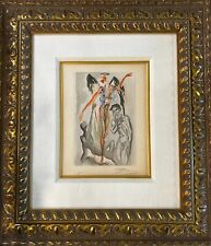 Salvador Dali Divine Comedy Earthly Paradise Purgatory 32 FRAMED COA HAND signed picture