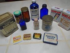 Vintage Lot of Medicine - Anacin Bayer Phillips Optus Rexall Kruschen Puretest picture