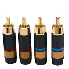 4pcs/8pcs Pure Copper Gold-plated RCA Plug Coaxial Cable Signal Cable Accessorie picture