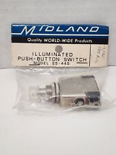 HARD TO FIND Vintage MIDLAND ILLUMINATED PUSH BUTTON SWITCH MODEL 25-445..GBIN picture