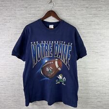 VINTAGE Notre Dame Fighting Irish Shirt Mens XL Blue Single Stitch 90s Football picture