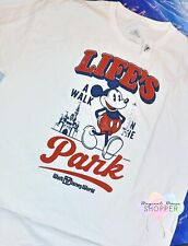 Disney Parks 2024 Mickey life's a walk in the park adult t-shirt size Large picture