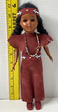 Vintage Carlson Native American Indian Doll, Sleepy Eyes with Papoose & baby picture