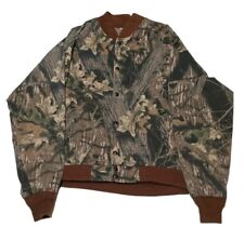 VINTAGE Mossy Oak Camo Jacket Men's XXL  Brown Bomber 90s USA Made Lightweight picture
