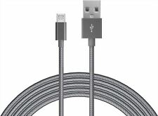 NEW Just Wireless GRAY Braided 6-Foot Micro-USB to USB Charge and Sync Cable picture