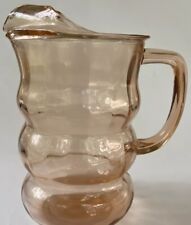 Vintage 1930's Federal Glass 'Lido' Rose Glow Pink Depression Glass Pitcher picture