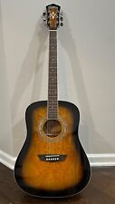 Washburn Premium Acoustic Guitar Pack Quilted Maple Top Vintage Tobacco Burst picture