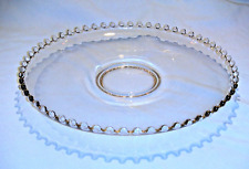 Vintage MCM IMPERIAL GLASS-OHIO Candlewick Clear 12 inch Cupped Edge Torte Plate picture