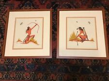 Set Of 2 Beatien Yazz Paintings Original Signed Framed picture
